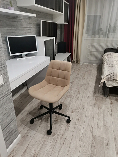 Компьютерное кресло Честер темно-серый велюр velutto 32 / белый фото покупателя 19