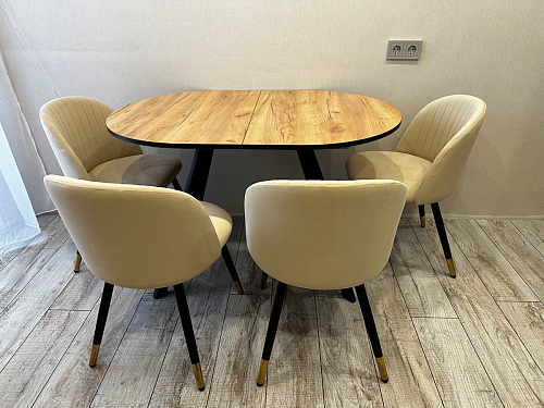 Стул на металлокаркасе Gabi 1 light purple / black фото покупателя 550