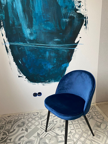 Стул на металлокаркасе Dodo blue фото покупателя 2