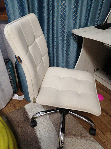 Компьютерное кресло One/Ван флок бежевый 7 фото покупателя 51