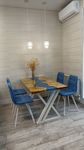 Стул на металлокаркасе Чилли К темно-серый (velutto 32) / черный фото покупателя 22