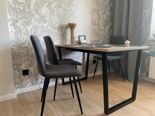 Деревянный стол Лота Лофт 120x75 дуб крафт табачный / черный матовый фото покупателя 283