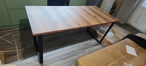 Деревянный стол Лота Лофт 140х80 черный матовый / бетон светлый фото покупателя 352