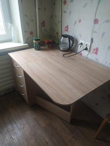 Стол-книжка Глория 606 М с ящиками дуб сонома фото покупателя 52