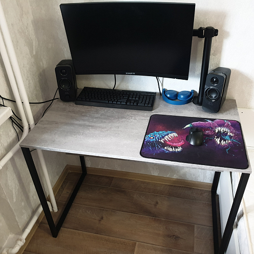 Письменный стол Клер Лофт черный матовый / бетон фото покупателя 50