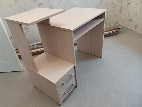 Компьютерный стол Джаз-24 левый дуб молочный фото покупателя 158