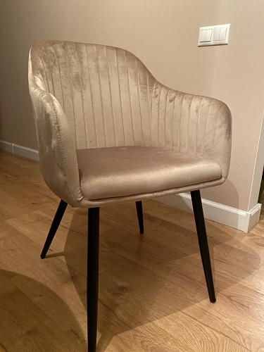 Стул на металлокаркасе Slam dark beige фото покупателя 75