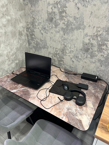 Стол на тумбе Бугун белый / золото фото покупателя 67