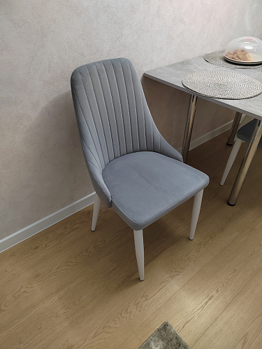 Стул на металлокаркасе Kora light blue / white фото покупателя 437