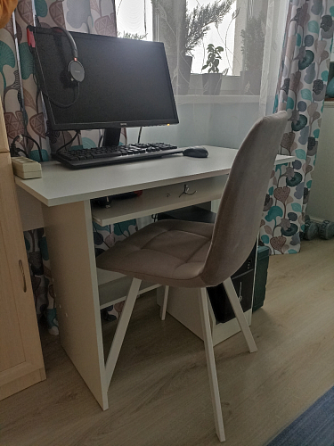 Стул на металлокаркасе Чилли зеленый / черный фото покупателя 970