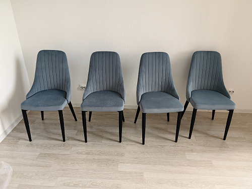 Стул на металлокаркасе Kora dark gray / black фото покупателя 211