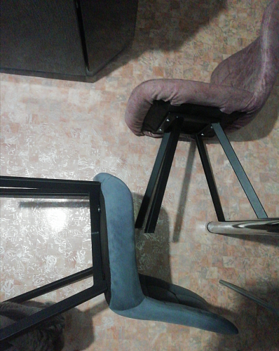 Стул на металлокаркасе Челси велюр коричневый / черный каркас фото покупателя 181