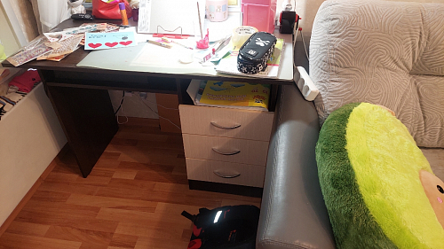 Стол письменный Бриз МДФ волна лайм / ясень светлый фото покупателя 198