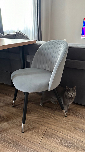 Стул на металлокаркасе Gabi 1 beige / black фото покупателя 161