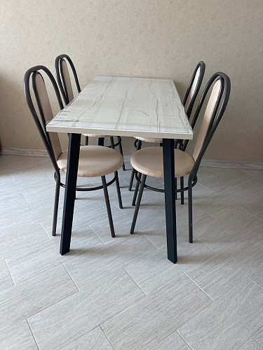 Стол Тринити Лофт 120 25 мм черный матовый / юта фото покупателя 49