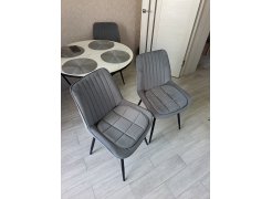 Стул на металлокаркасе Седа К крутящийся светло-серый  / белый фото покупателя 357