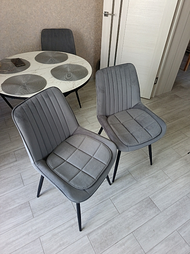 Комплект стульев Вейв 4 шт светло-серый / черный фото покупателя 357