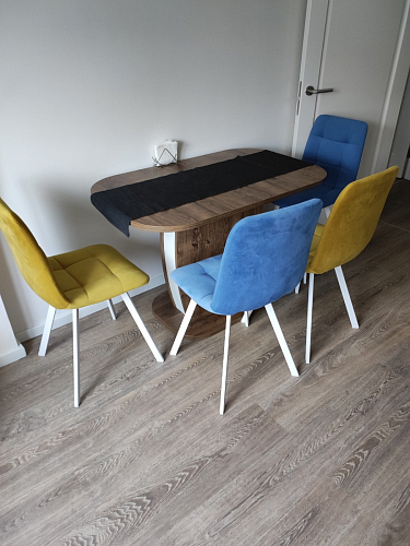 Стул на металлокаркасе Чилли черный / зеленый фото покупателя 940