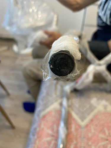 Стул на металлокаркасе Capri голубой фото покупателя 132