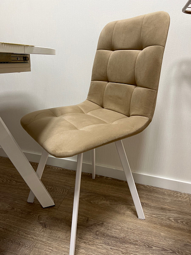 Стул на металлокаркасе Чилли К темно-серый (velutto 32) / черный фото покупателя 355