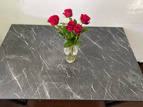 Стол Лота Лофт 120 32 мм бетон / черный матовый фото покупателя 8