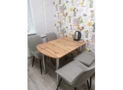 Стул на металлокаркасе Вейв светло-серый (hl 63) / 10К черный каркас фото покупателя 53