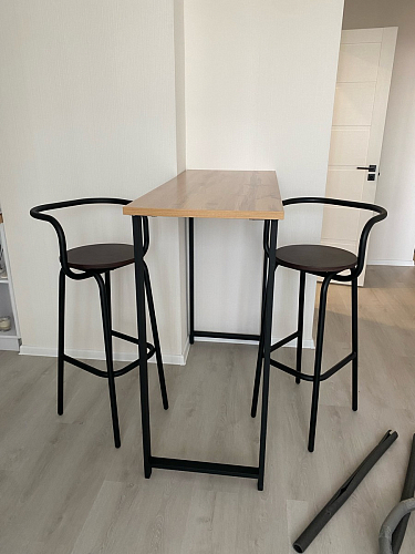 Барная стойка Дилан Лофт 120х40х90 бетон светлый фото покупателя 8