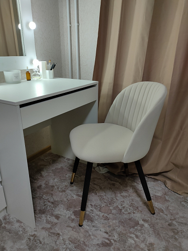 Стул на металлокаркасе Gabi latte / gold / black фото покупателя 305