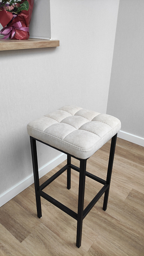 Барный стул Лофт ткань канди грей / черный матовый фото покупателя 146