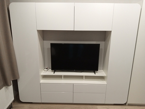 Готовая гостиная Румба белый / белый глянец  - Уцененный экземпляр фото покупателя 73