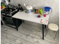 Деревянный стол Барон О 180 х 90 белая пленка шагрень / черный фото покупателя 8