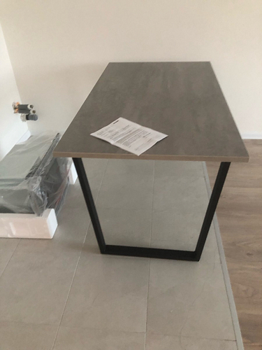 Стол раскладной Лота Лофт 120 25 мм юта / черный матовый фото покупателя 7