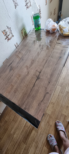 Стол Центавр 120(160)х70х75 файерстоун / черный матовый фото покупателя 46