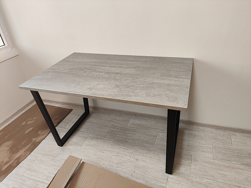 Деревянный стол Лота Лофт 120х75 белый матовый / дуб крафт золотой фото покупателя 449