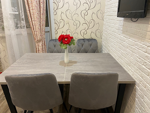 Деревянный стол Лота Лофт 140х80 черный матовый / бетон светлый фото покупателя 28