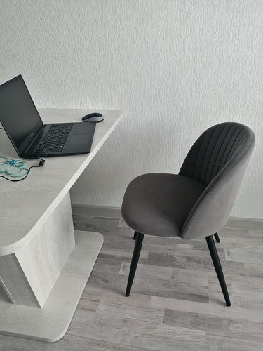 Стул на металлокаркасе Gabi 1 темно-серый / черный фото покупателя 318