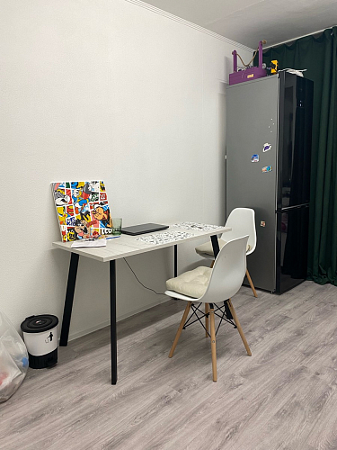 Стол Тринити Лофт 140 25 мм дуб делано темный / белый фото покупателя 187