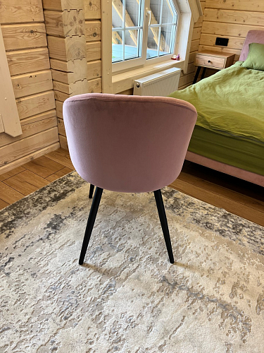 Стул на металлокаркасе Gabi dark beige / black / silver фото покупателя 182