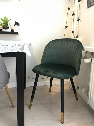 Стул на металлокаркасе Gabi 1 темно-серый / черный фото покупателя 66