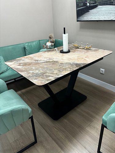 Стол на тумбе Бугун белый / золото фото покупателя 40