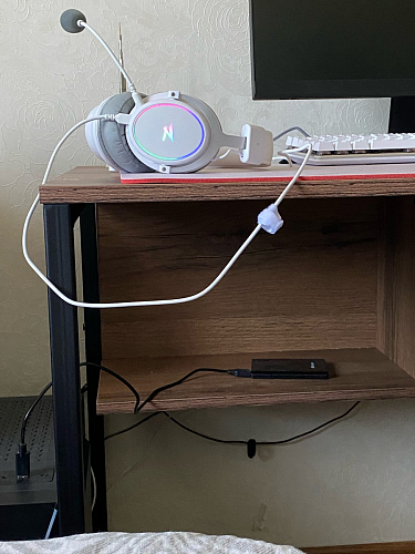 Письменный стол Клер Лофт черный матовый / бетон фото покупателя 59