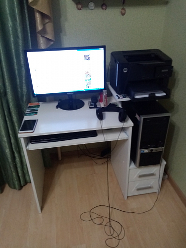 Стол компьютерный Джаз-24 правый венге фото покупателя 150