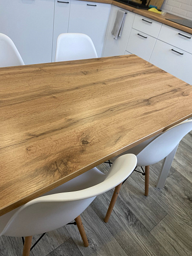 Стол Тринити Лофт 120 32 мм бетон / черный матовый фото покупателя 382