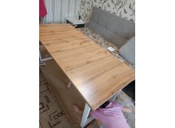 Стол Лота Лофт 140 25 мм черный матовый / бетон фото покупателя 452