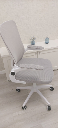 Компьютерное кресло Konfi light gray / white фото покупателя 160