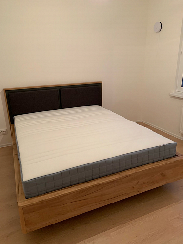 Двуспальная кровать Клауд 160х200 парящая дуб крафт золотой / антрацит фото покупателя 4