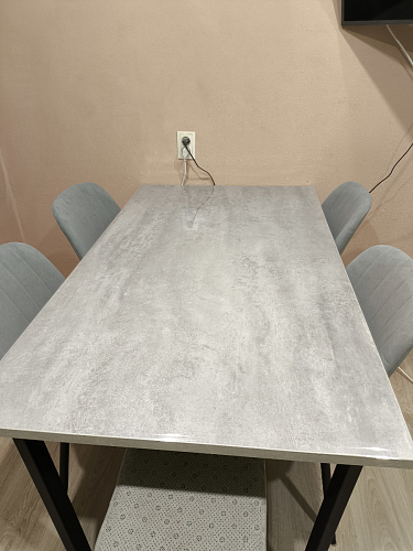 Деревянный стол Лота Лофт 120х75 белый матовый / дуб крафт золотой фото покупателя 512