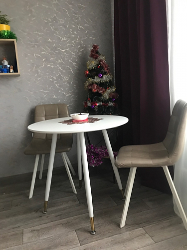 Стол круглый Bianka 80 white фото покупателя 4