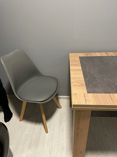 Деревянный стул Bonuss темно-серый / черное сидение / черный фото покупателя 48