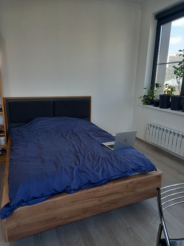 Двуспальная кровать Клауд 160х200 парящая дуб крафт золотой / антрацит фото покупателя 319